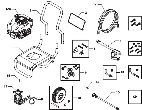 Craftsman Pressure Washer 020202-0 Parts